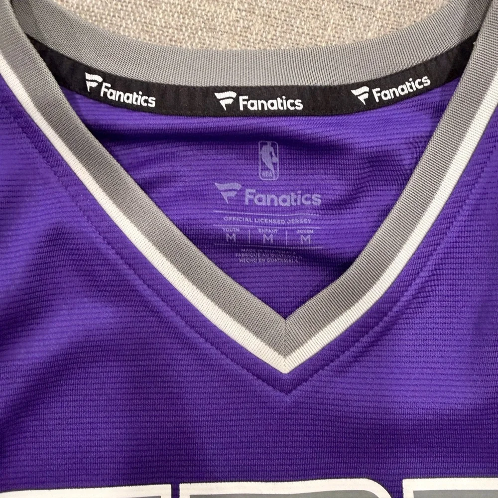 NBA Sacramento Kings De’Aaron Fox #5 Youth Medium Purple Fanatics‎ Jersey